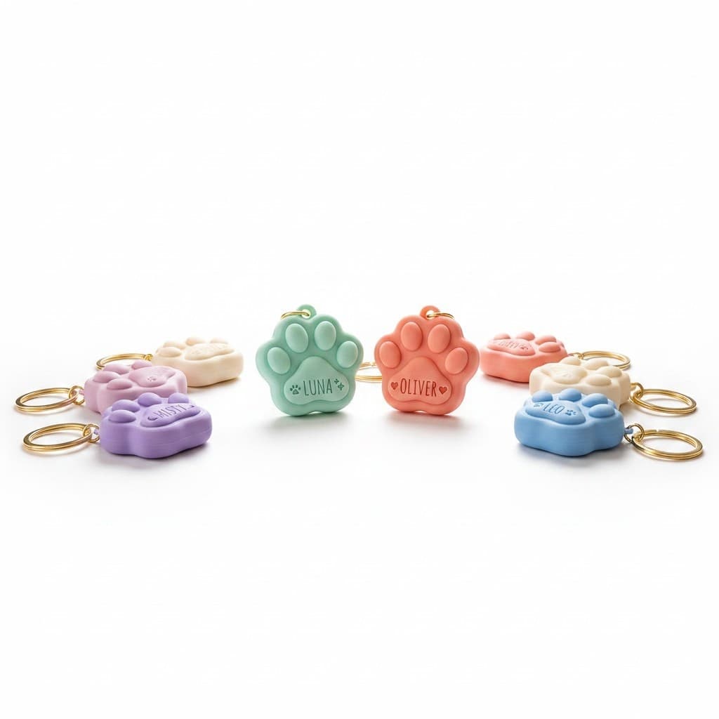 Médailles pour collier — pattes personnalisées au nom de votre compagnon