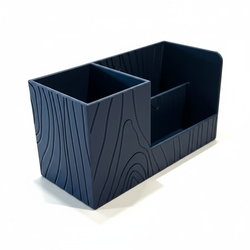 Organiseur de bureau, finition bois structuré