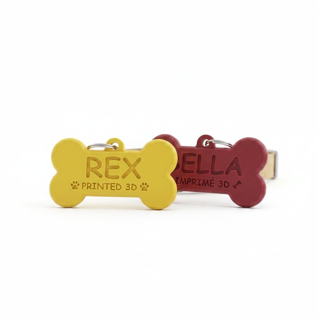 Plaques os pour collier, gravées et prêtes à porter
