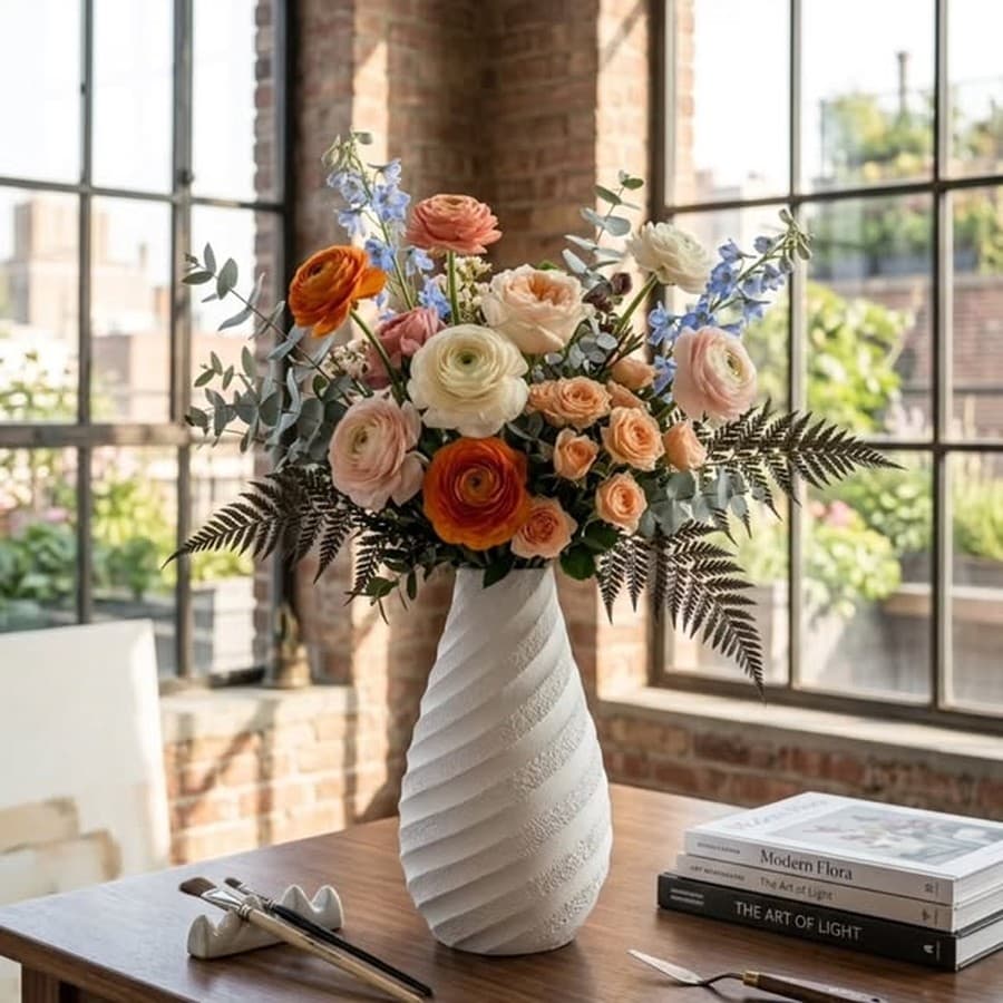 Vase texturé — pièce déco sur-mesure